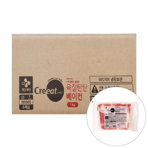 크레잇육질탄탄베이컨 1KG/씨제이제일제당(주) BOX(6)