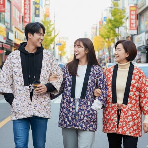러블리썬 한텐 남녀공용 빅사이즈 실내방한복 일본 잠옷