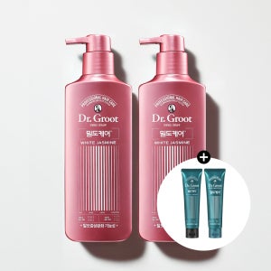 닥터그루트 밀도케어 뿌리볼륨 탈모증상완화 샴푸 화이트자스민 400ml x2개 모발밀도강화 단백질+(증정) 밀도케어 100ml 샴푸+트리트먼트
