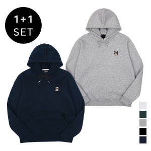 [1+1][SET] 옥스타 캣 프렌즈 자수 특양면 오버핏 후드티