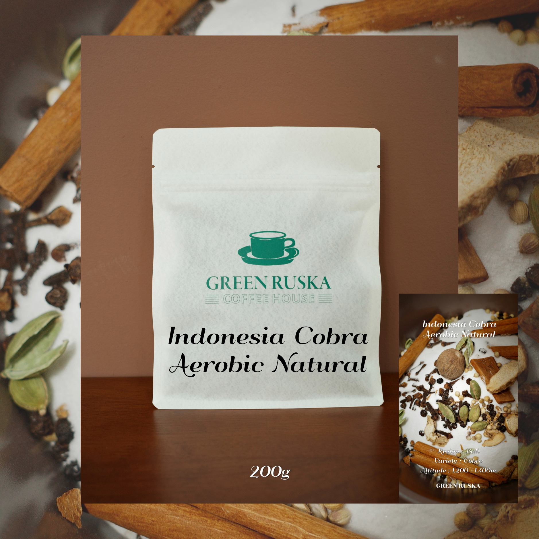 인도네시아 <b>발리</b> 코브라 유산소 내추럴 커피 원두 홀빈 200g, 1개