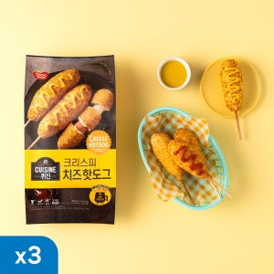 동원 퀴진 치즈 크리스피 핫도그 400g 3개