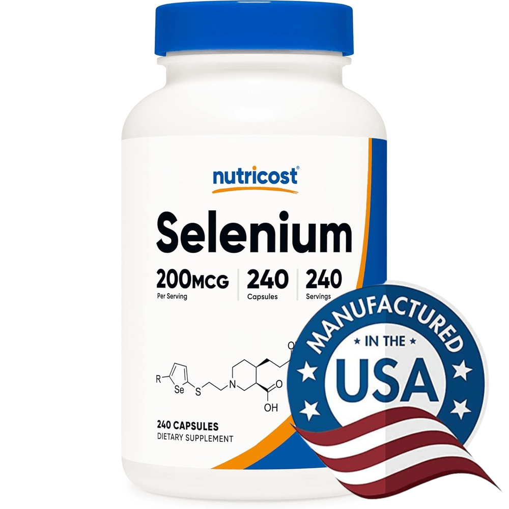 뉴트리코스트 <b>Nutricost 셀레늄</b> 200mcg L-셀레노메티오닌 / 240정 채식캡슐