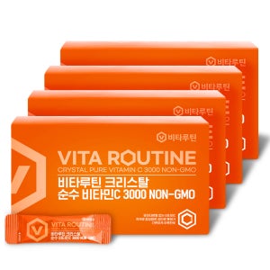 비타루틴 크리스탈 순수비타민C 3000mg NONGMO 100포, 4개