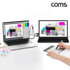 Coms 15.6형 포터블 서브모니터 C타입x3 삼성덱스 JA250
