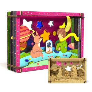 도움소 나만의 DIY 우드 시어터 스토리 터널북 어린왕자2 장미 세상에 하나뿐인 존재