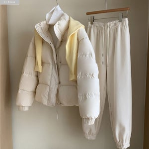 카르마 덕다운 오버핏 하프 하이넥 패딩 4col 겨울 빵빵 숏 웰론 오리털 제이플로우