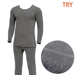 트라이 남자 겨울 방한 내복 양모 극세사 기모 군인 내의 상하 세트