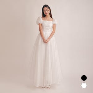 블랑코 오간자 셀프웨딩드레스 2부원피스 피로연드레스 이브닝드레스