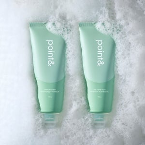 포인트앤 진정 베지 쑥크럽 폼 150g 1+1 / 약산성 스크럽 클렌징폼