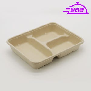 펄프도시락3칸/DP-03-S 투명뚜껑세트