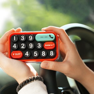 라운드 키보드 주차 전화번호판 안심 알림판 자동차 신차 세차 선물 아이보리