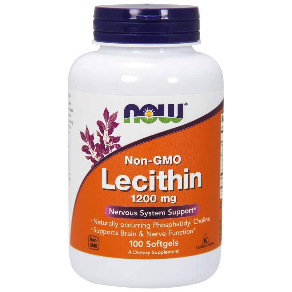 NOW 나우 <b>레시틴</b> <b>소이</b> 식물성 대용량 Lecithin 1200mg 100정