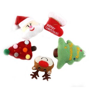 부드러운 봉제 장난감, 크리스마스 테마, 사랑스러운 미세 바느질, 물기 방지, 애완 개 고양이용