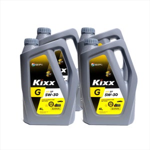 WS엔진톱 체인 오일 Kixx 4리터 1박스 4개 저온윤활성 최적화