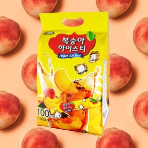 이레 이데이 복숭아 아이스티 100T 일회용 스틱 가루 파우더
