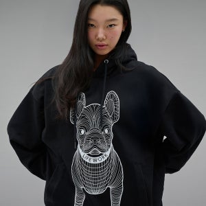 공용) 빅라독 프린팅 후드 티셔츠