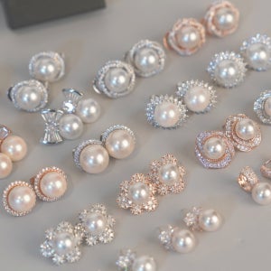 혼주 귀걸이 한복 담수진주 귀걸이 웨딩 귀찌