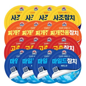 사조참치 살코기4 고추4 마일드4 찌개4 85g 총16입 외 50종