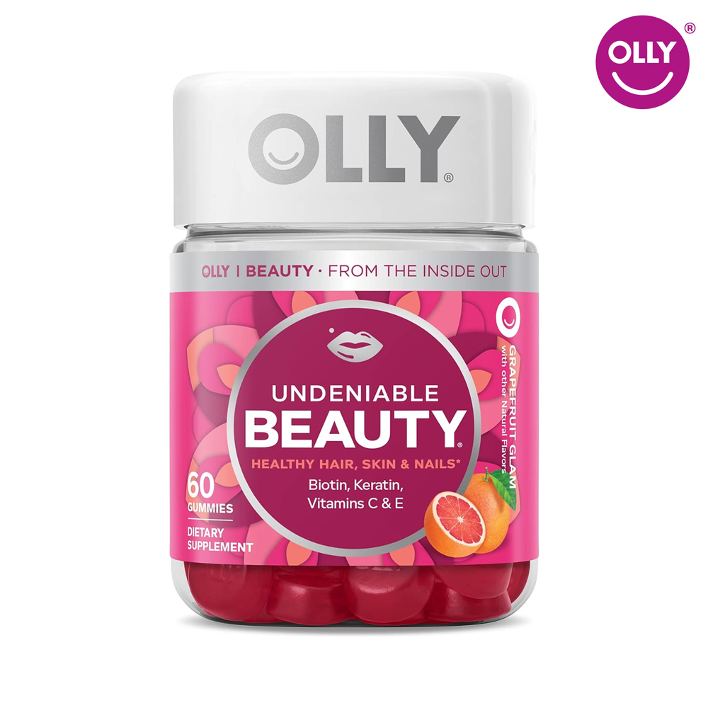 올리 뷰티 <b>헬시 헤어</b> 스킨 네일 비오틴 케라틴 <b>비타민</b>C 츄어블 자몽맛 60구미 젤리