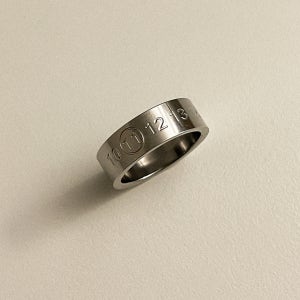 넘버드 넘버링 숫자 각인 볼드 평면 반지 2타입 유광 무광