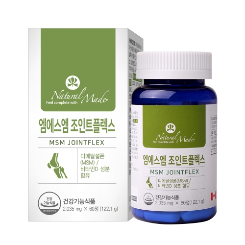 네츄럴<b>메이드</b> 엠에스엠 조인트플렉스 60정 비타민D 무릎 어깨 손목 손가락 관절 <b>연골</b>에도움