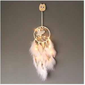 소품샵 집들이 생일 선물 LED 깃털 북유럽 드림캐쳐
