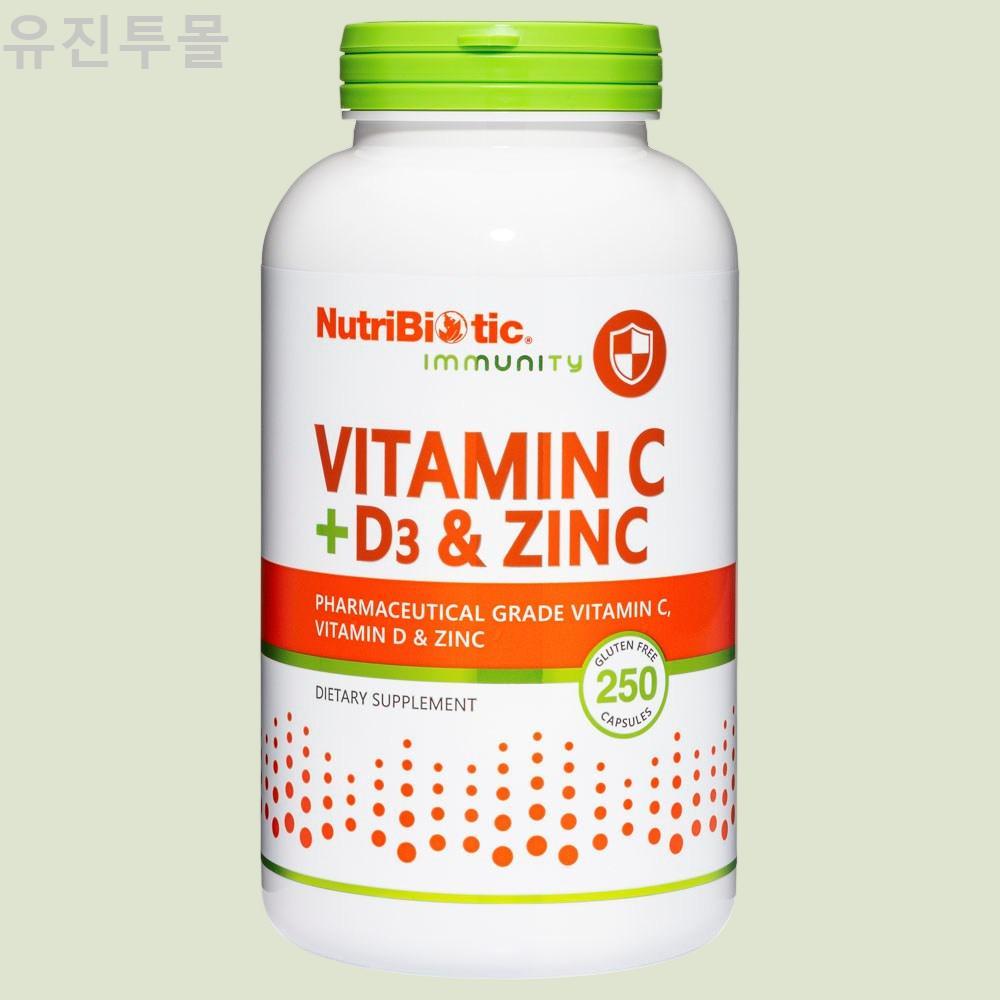 <b>뉴트리바이오틱</b> Vitamin D 비타민C D3 징크 250캡슐