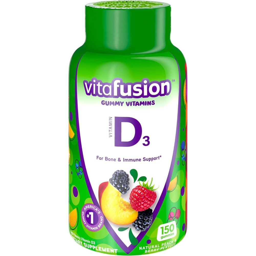 Vitafusion <b>비타민 D</b>3 구미 뼈와 면역 체계 지원 50mcg <b>비타민 D</b> 75일분 150개