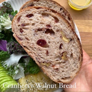 크랜베리호두깜빠뉴 600g 통밀빵 비건 건강빵 아침식사 호밀