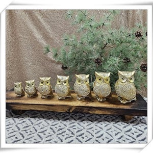 7마리 부엉이가족 & 나무받침