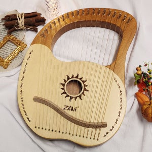 미니작은하프 초보용취미 레슨수업 마호가니 19음계 리라