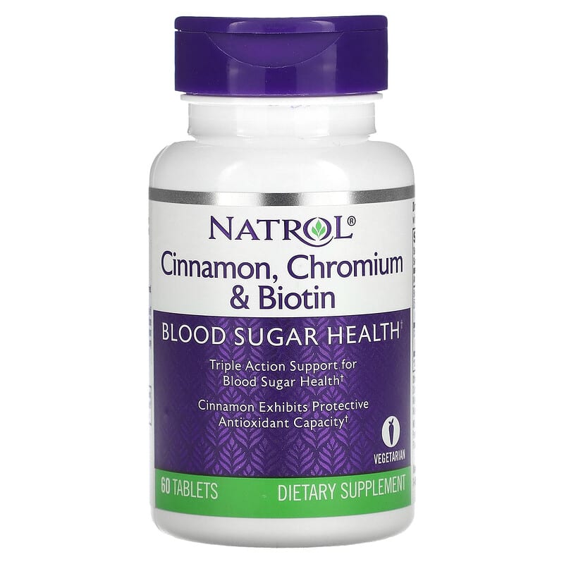 <b>Natrol</b> 시나몬 <b>크롬</b> 비오틴 60 정