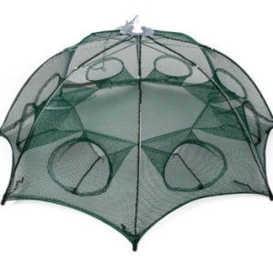 팔구통발 우산식 자동통발 원터치 빙어 새우망 그물 투망 낚시 팔구자동통발