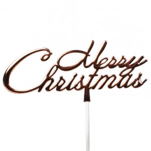 성탄케익장식 (골드 메리크리스마스픽 영문) 크리스마스 케이크 팻말