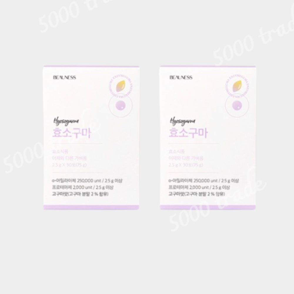 <b>뷰니스 효소</b>구마 역가수치 소화 효소 고구마라떼 맛 2박스 (60포)