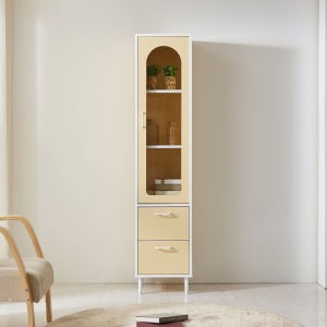 비엔또 400 유리장식장 홈카페 그릇장 주방수납 진열장