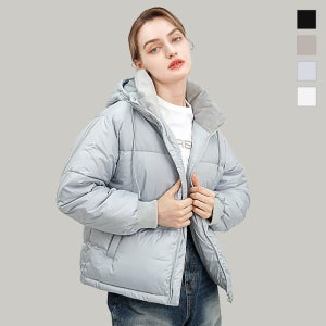 에코스포츠 여성 골프웨어 파브 오버핏 빅사이즈 후드 패딩 E8WWJK5544