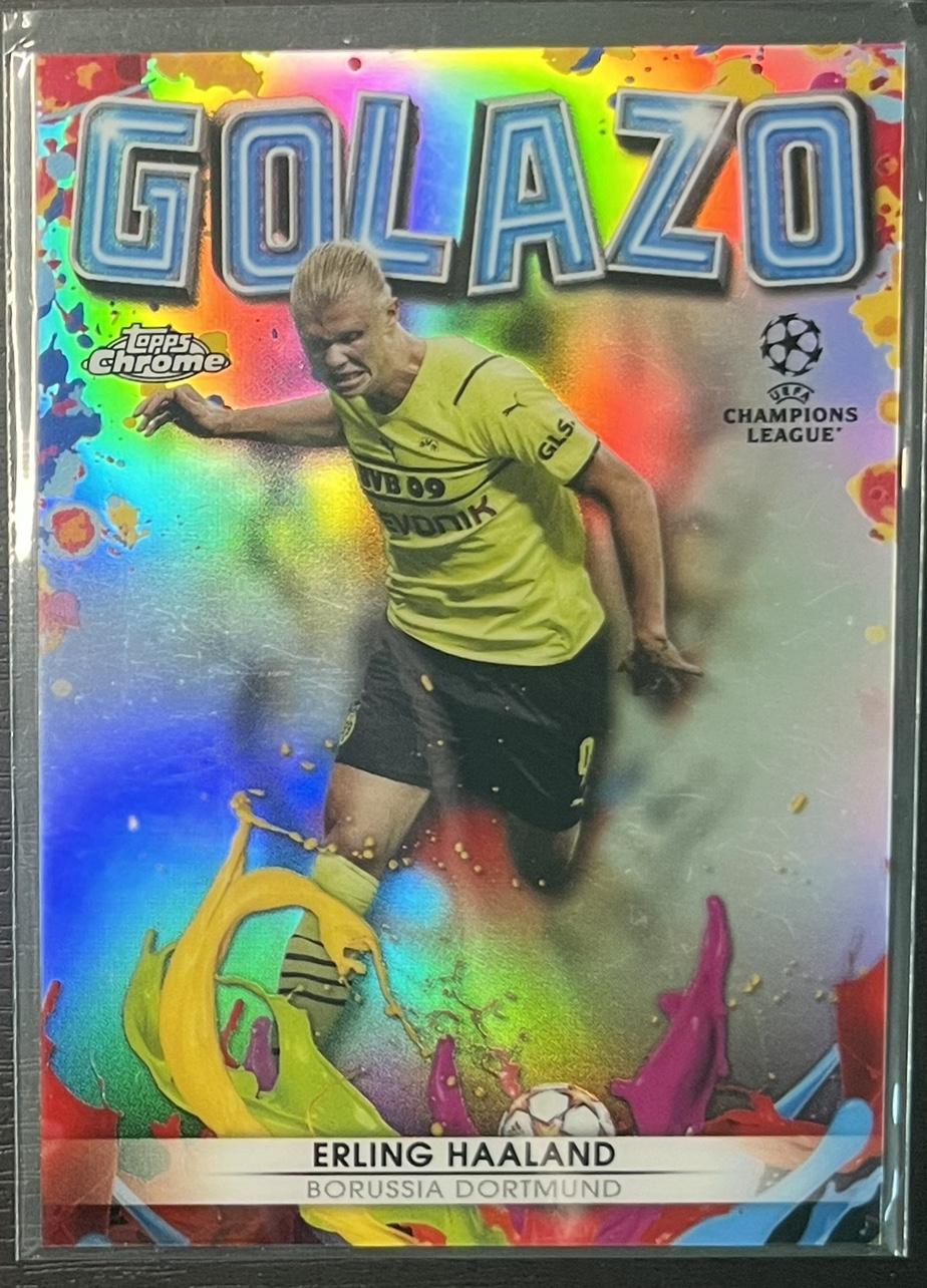 [스포츠카드] 2021-22 탑스 크롬 챔피언스리그 사커 엘링 홀란드 GOLAZO 골라조 인서트 레어 카드 (도르트문트/분데스리가)