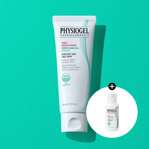피지오겔 레드수딩 시카밸런스 수분크림 80ml 진정 수부지 트러블 +(증정) 시카밸런스 토너 50ml