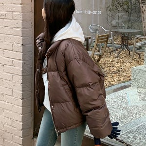 [공구우먼][제작] 가볍게 입기 좋은 루즈핏 덕 다운 점퍼 73127 빅사이즈 여성의류