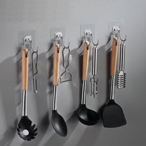 오라플 다용도 벽걸이 후크 스텐 10개입 벽고리 모자 가방 도어