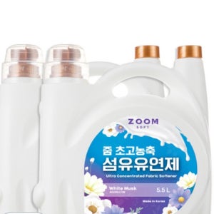 줌 엑스퍼트 베이비코튼향 초고농축 섬유유연제 본품 5.5L, 2개