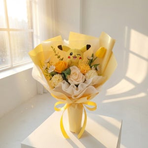 포켓몬 윙크피카츄 산리오 꽃다발 유치원 졸업식 발표회 인형 꽃다발 입학선물