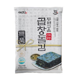 예지김 진도 명품 두번구운 곱창돌김 5매 / 곱창김 재래 전장