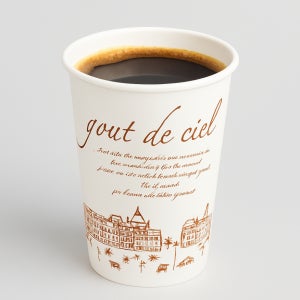 일회용 종이컵 390ml (13온스) 100개 테이크아웃 두꺼운 커피 핫컵 대용량 큰종이컵