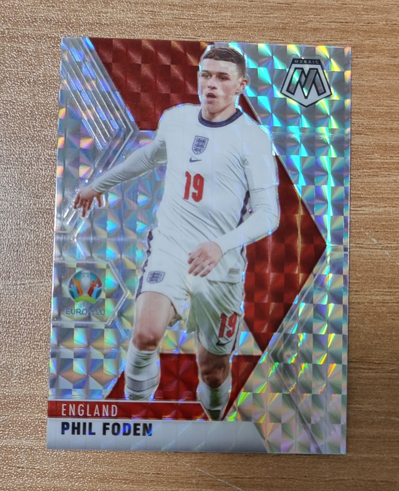 필 포든 2021 Panini Mosaic UEFA Euro 2020 Phil Foden Silver Mosaic Prizm No-102 축구카드