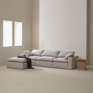 RS 505 구스 모듈 소파 푹신한 아쿠아 발수 패브릭 3인,3.5인,4인 소파