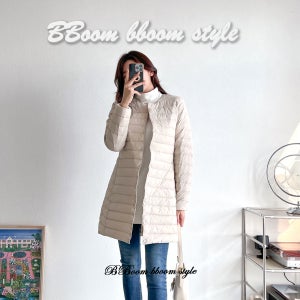 여성 경량 덕다운 롱 자켓 오리털 100 가벼운 롱 패딩 간절기 초겨울 굿템 U형 V형