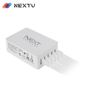 넥스트유 5포트 USB 2A 멀티 충전기 여행용 커플용 가족용 NEXT-05AC